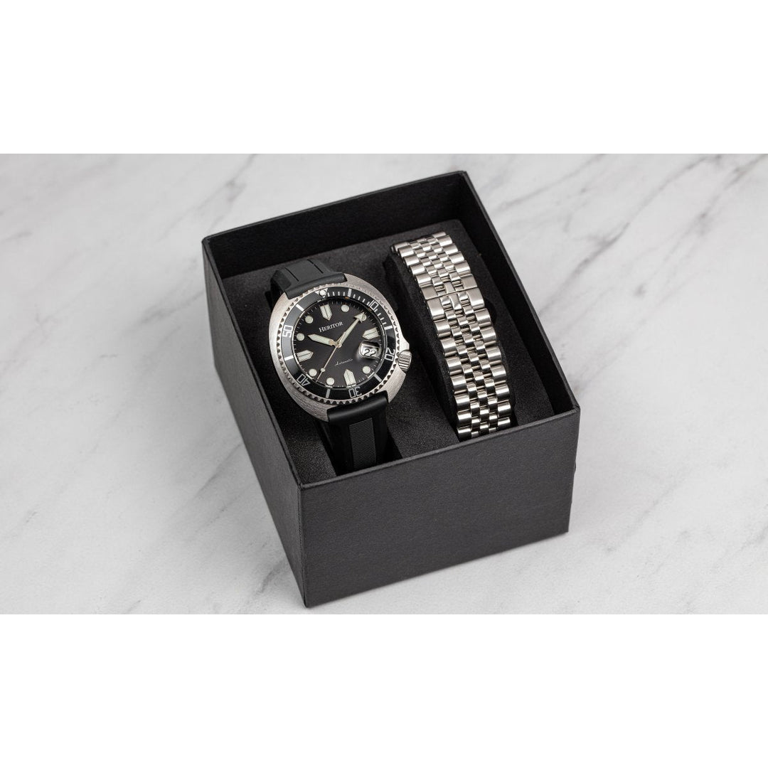 Heritor Automatic Matador Box Set with Interchangable Bands and Date Displa