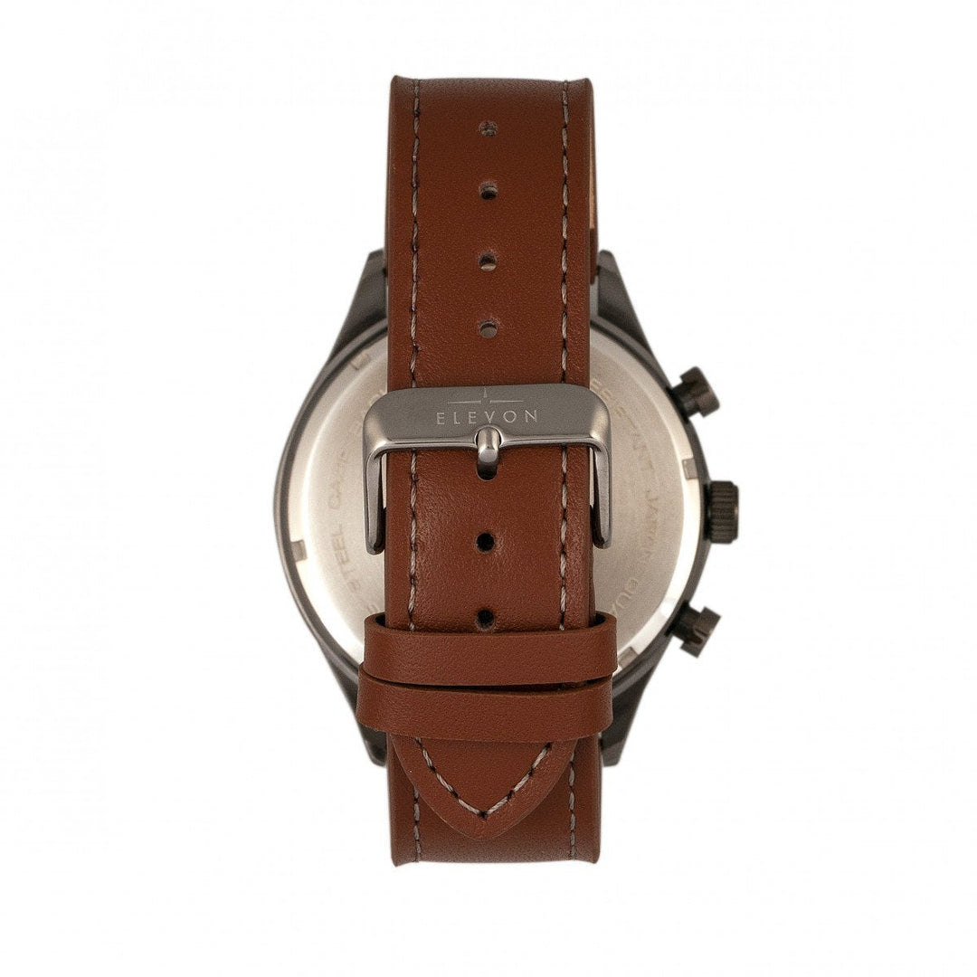Elevon Lindbergh Leather-Band Watch w/Day/Date