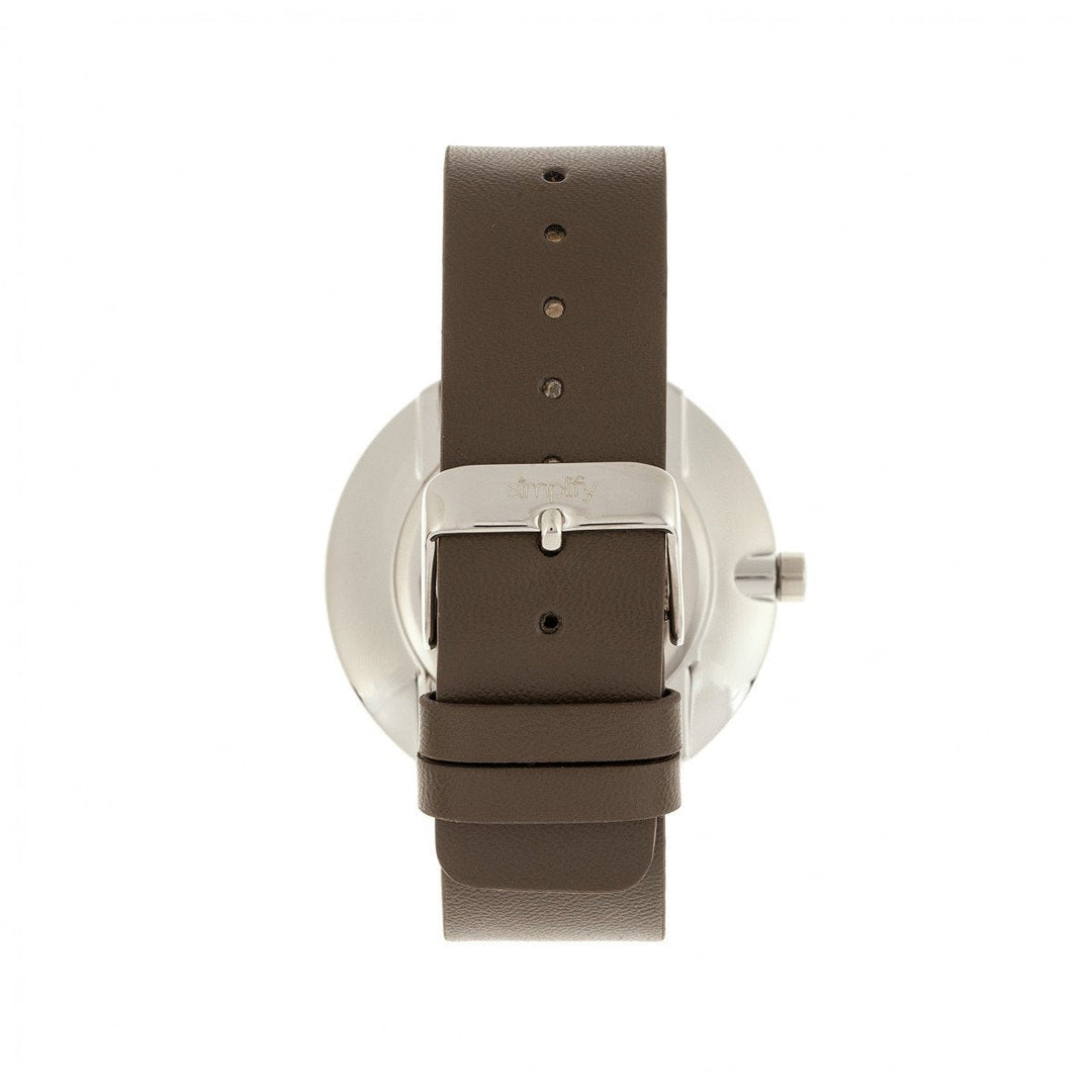 Simplify The 4500 Leather-Band Watch