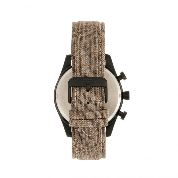 Elevon Curtiss Chronograph Nylon-Overlaid Leather-Band Watch - Beige/Black