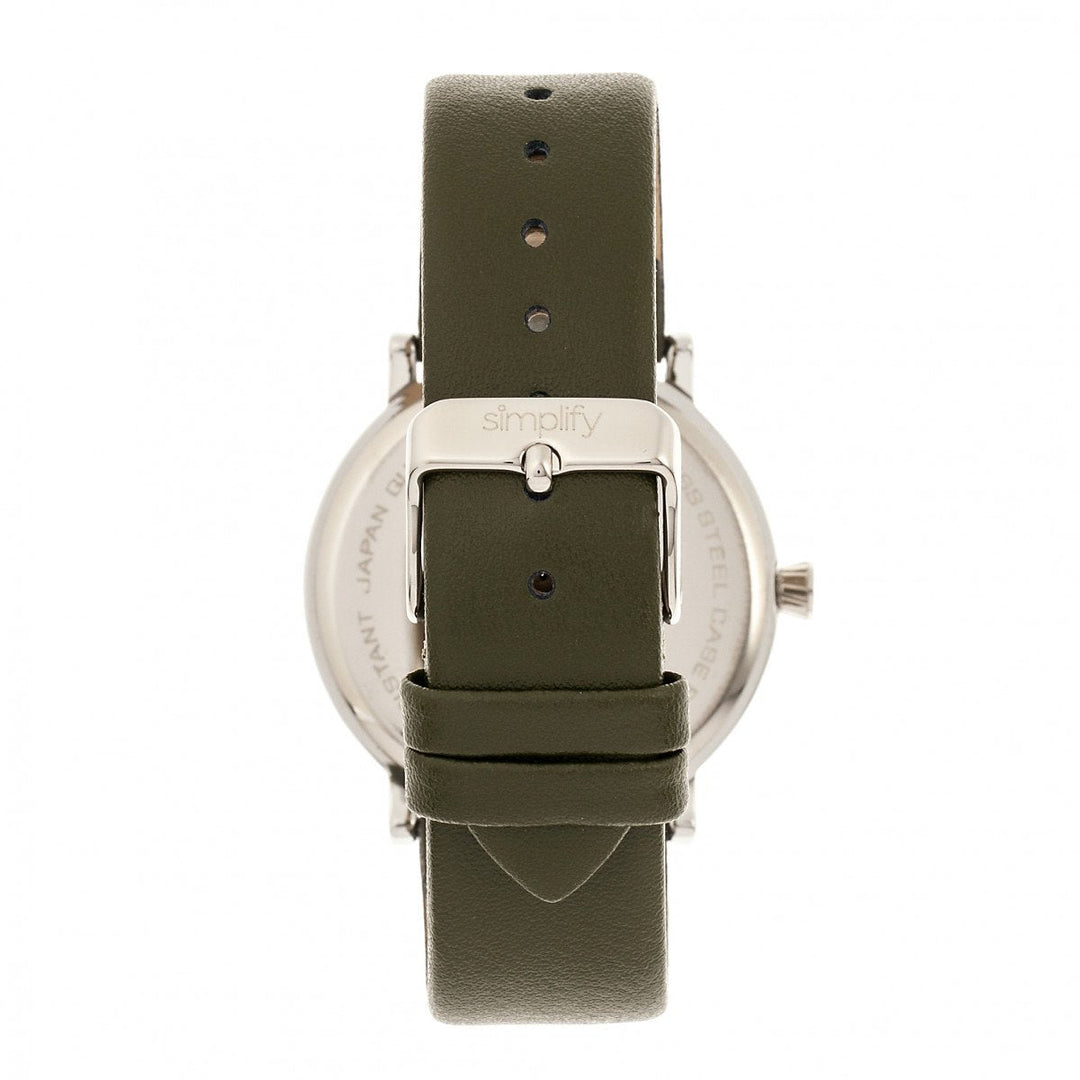 Simplify The 6200 Leather-Strap Watch