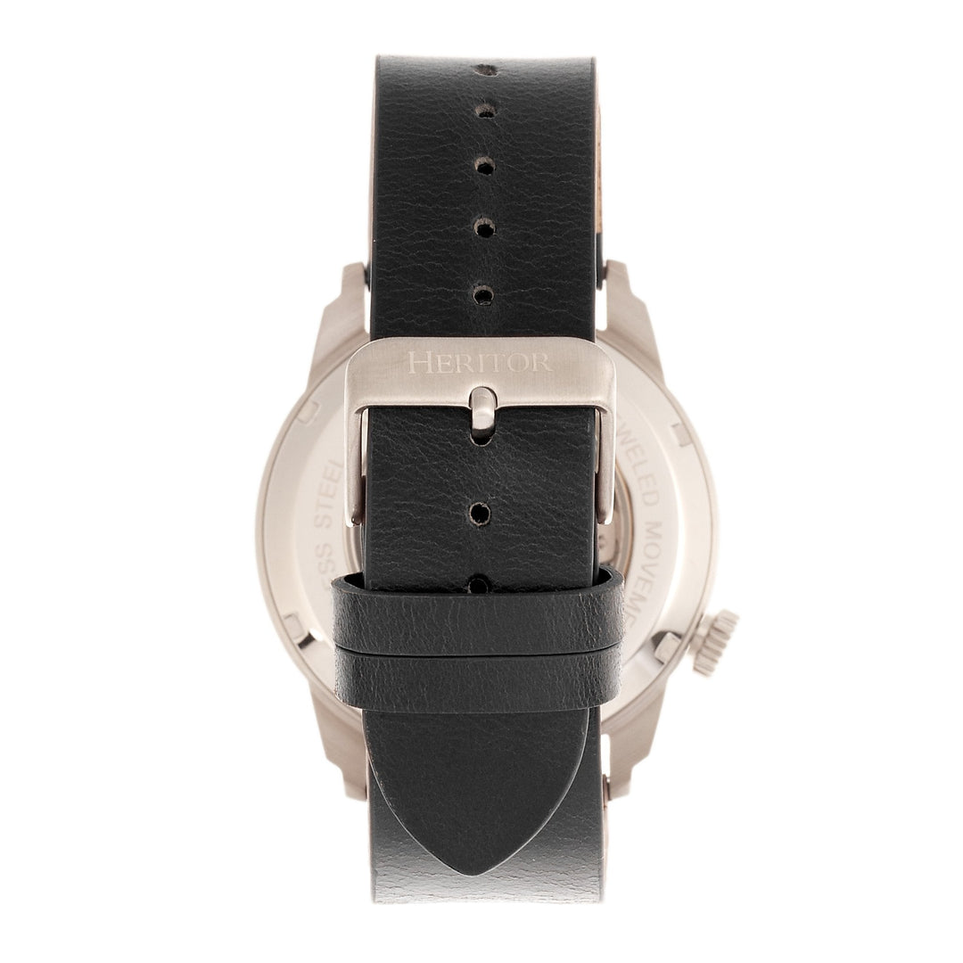 Heritor Automatic Wellington Leather-Band Watch