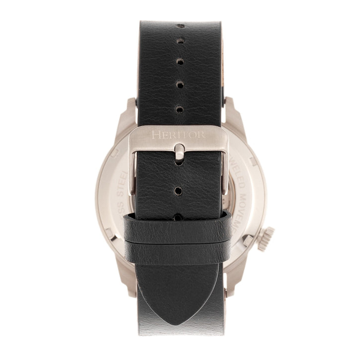 Heritor Automatic Wellington Leather-Band Watch