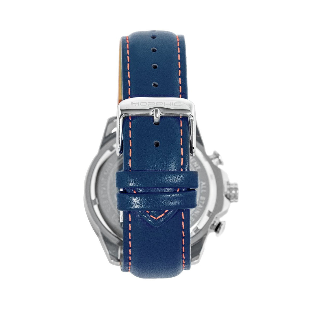 Morphic M88 Series Chronograph Leather-Band Watch w/Date