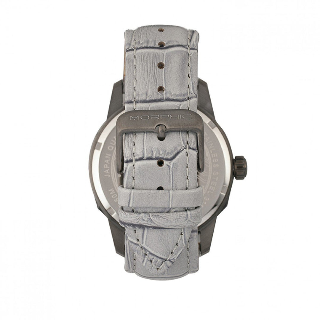 Morphic M56 Series Leather-Band Watch w/Date
