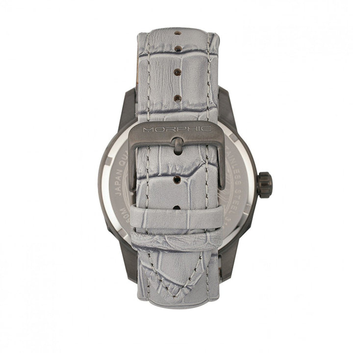 Morphic M56 Series Leather-Band Watch w/Date