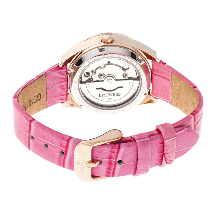 Empress Messalina Automatic MOP Leather-Band Watch w/Date