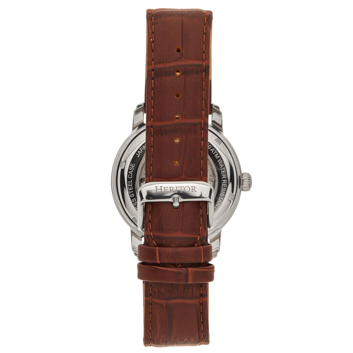 Heritor Automatic Protégé Leather-Band Watch w/Date