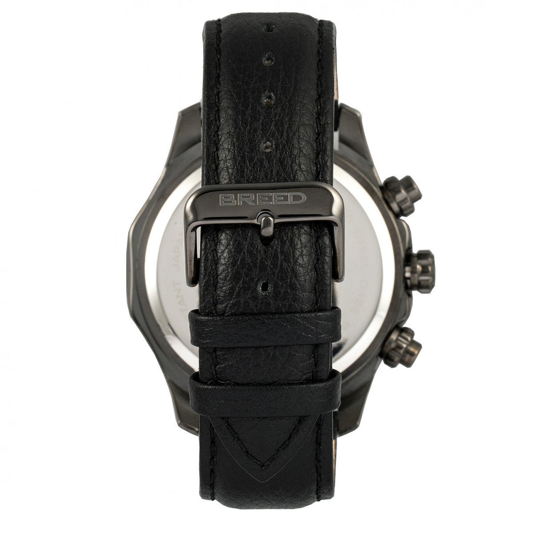 Breed Lacroix Chronograph Leather-Band Watch