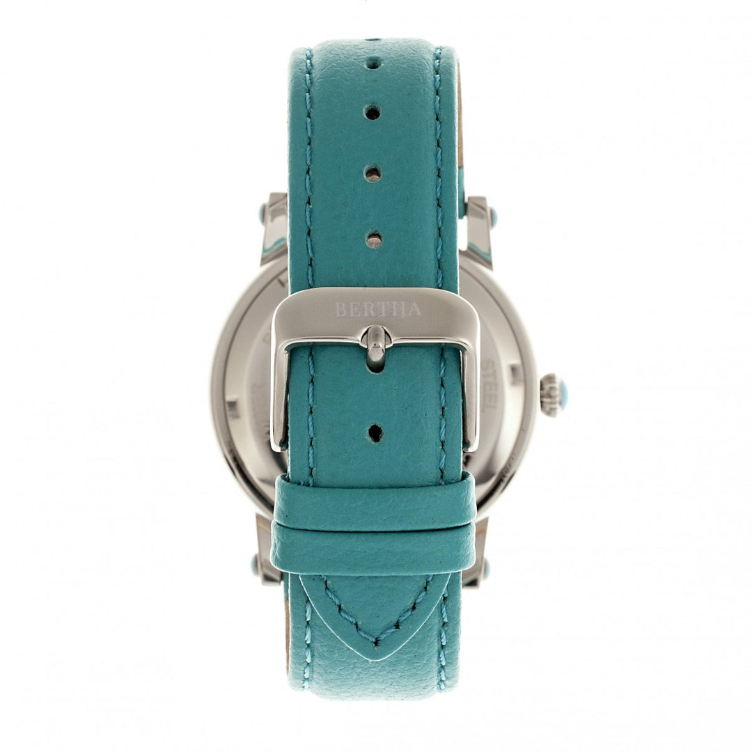 Bertha Chelsea MOP Leather-Band Ladies Watch