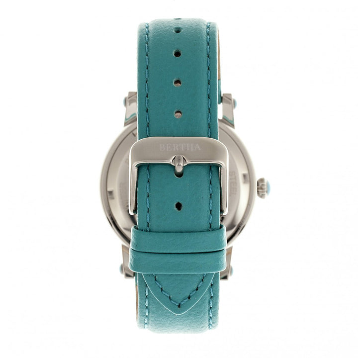 Bertha Chelsea MOP Leather-Band Ladies Watch
