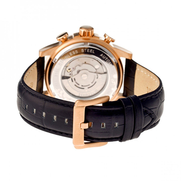 Heritor Automatic Kinser Leather-Band Watch w/Day/Date