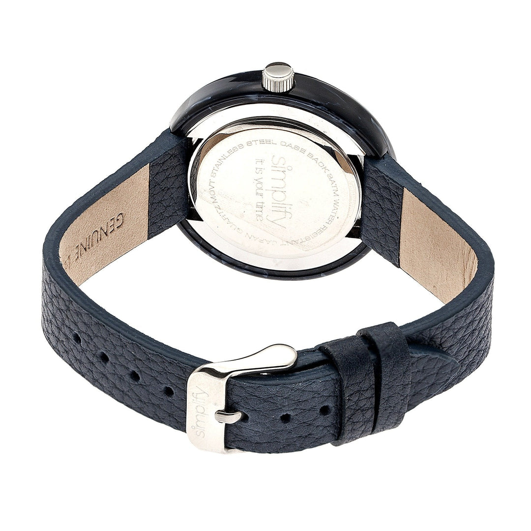 Simplify The 3700 Leather-Band Watch