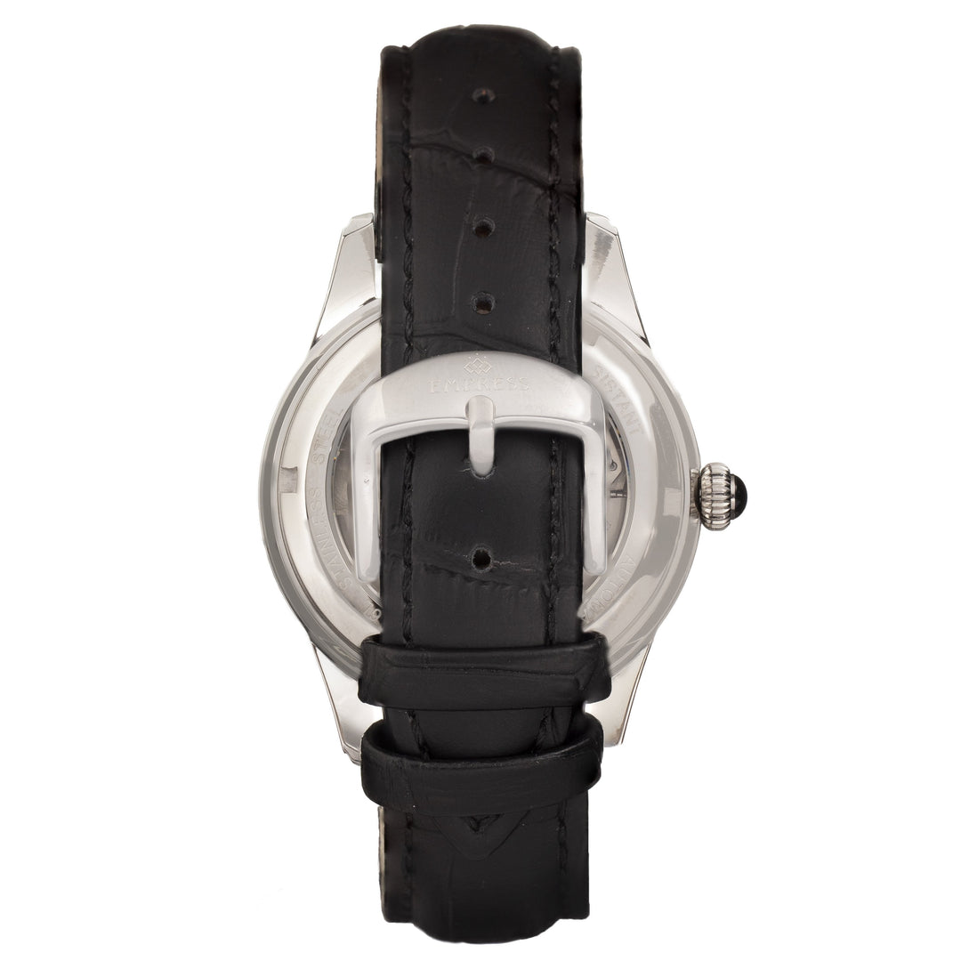 Empress Augusta Automatic Mosaic Mother-of-Pearl Leather-Band Watch