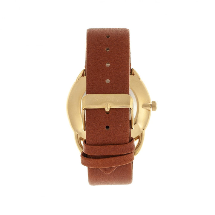 Simplify The 4900 Leather-Band Watch w/Date