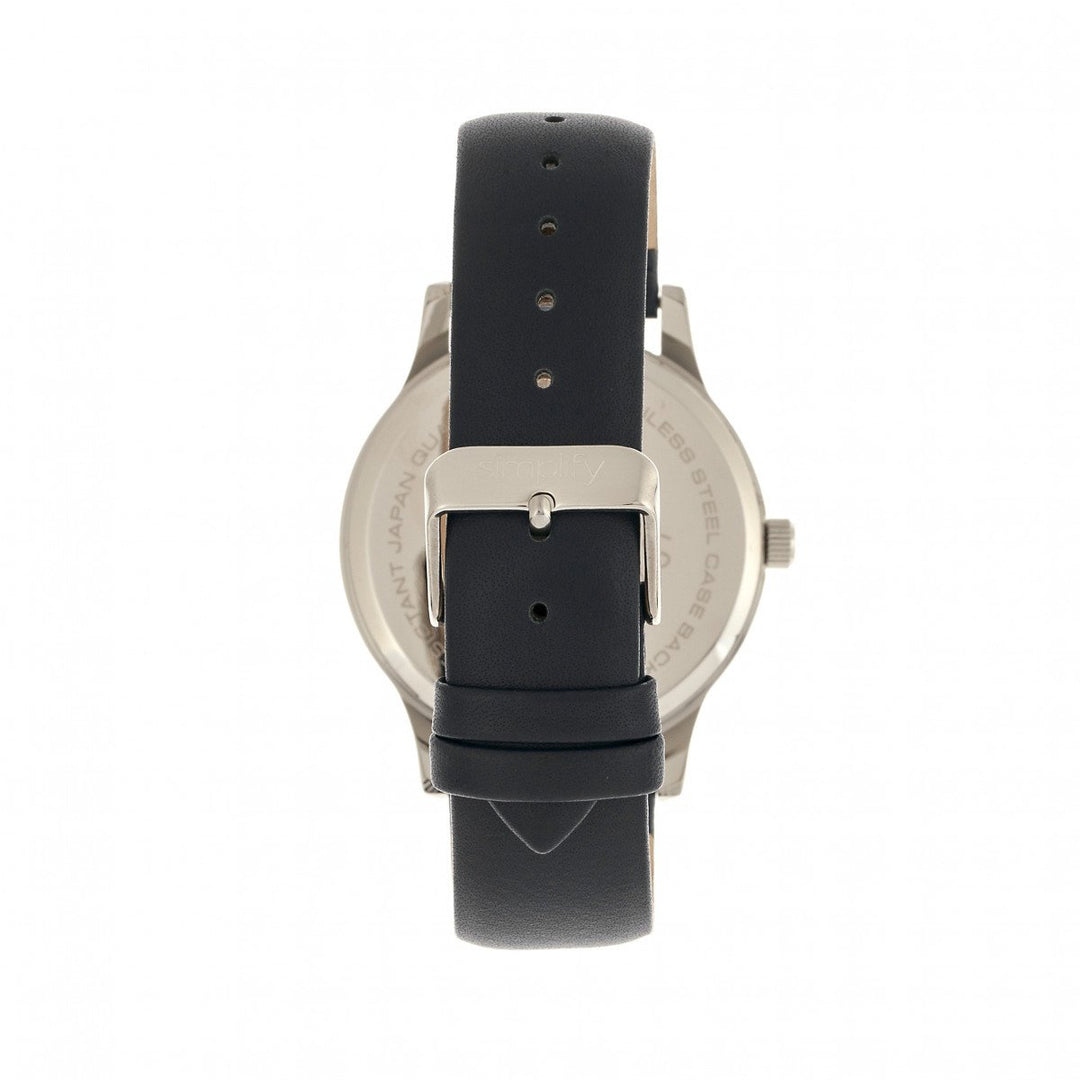 Simplify The 4300 Leather-Band Watch w/Date
