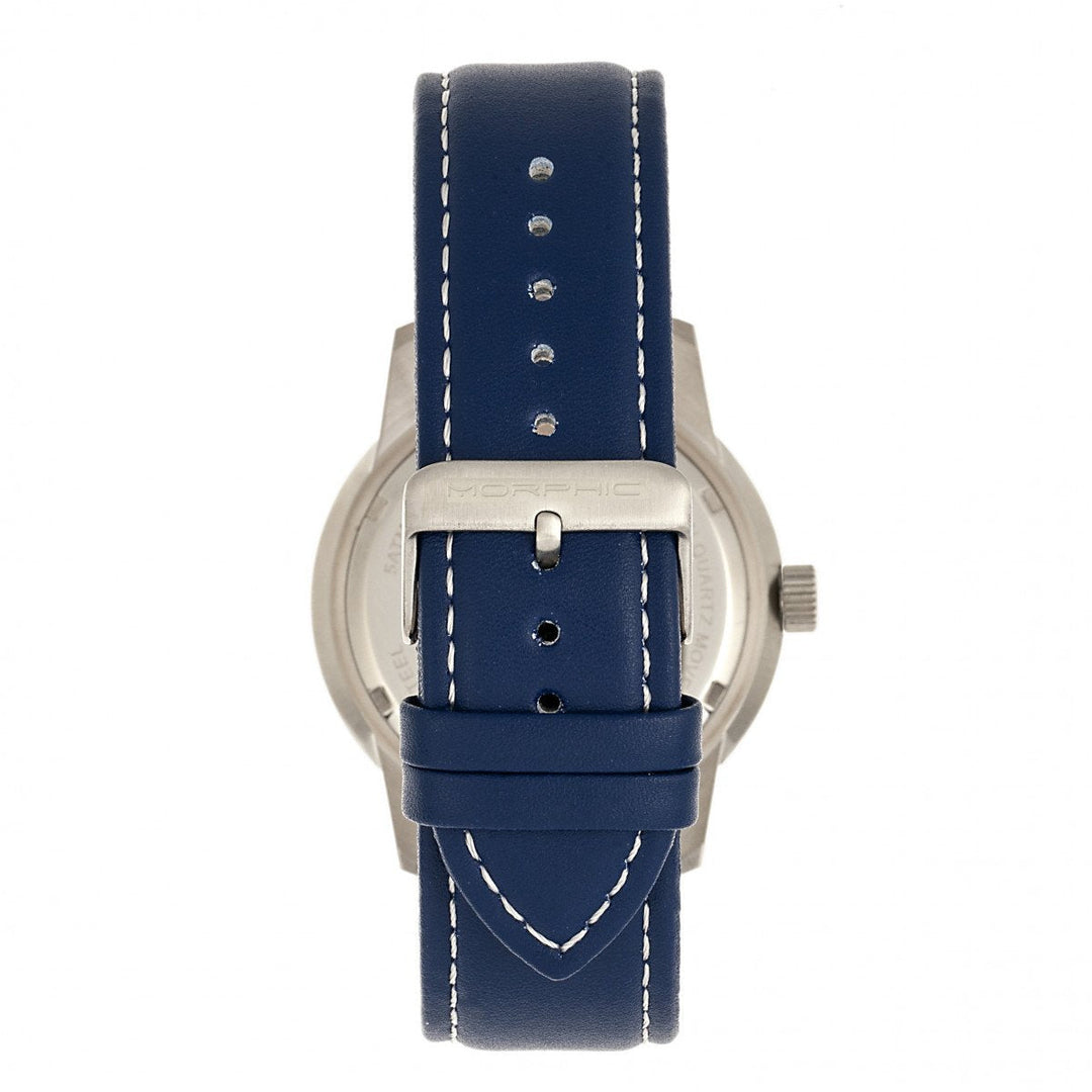 Morphic M71 Series Leather-Band Watch w/Date