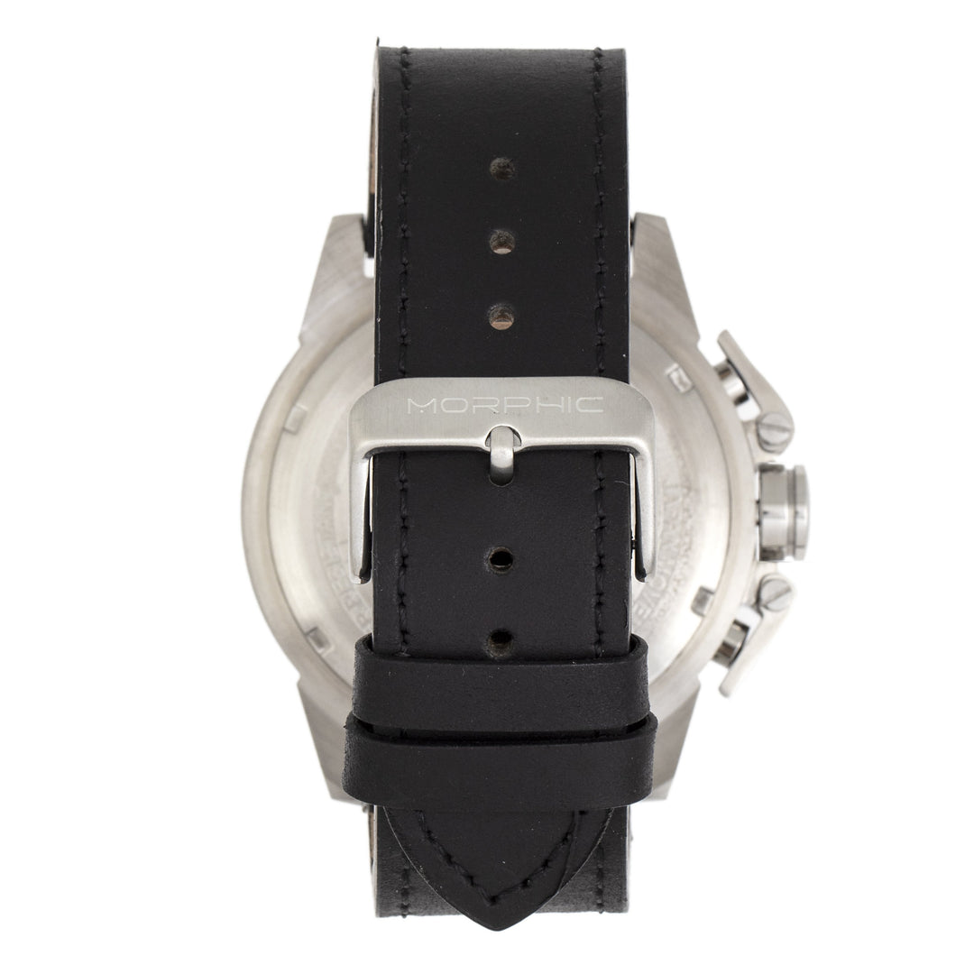 Morphic M81 Series Chronograph Leather-Band Watch w/Date
