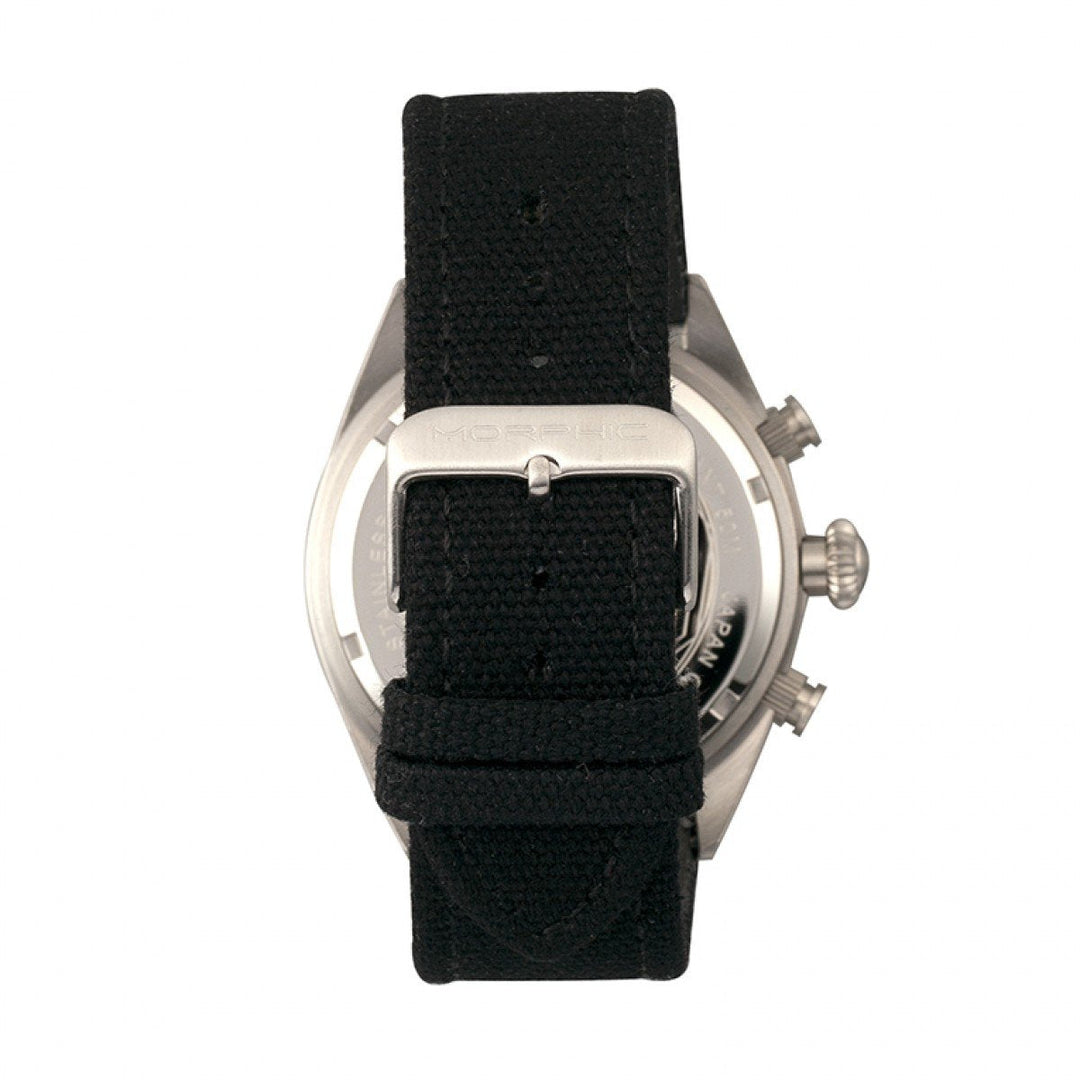 Morphic M53 Series Chronograph Fiber-Weaved Leather-Band Watch w/Date