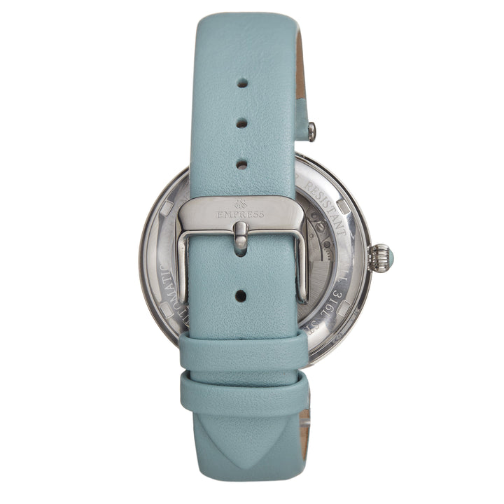 Empress Anne Automatic Semi-Skeleton Leather-Band Watch
