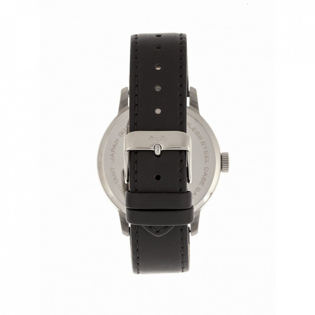 Simplify The 3400 Leather-Band Watch