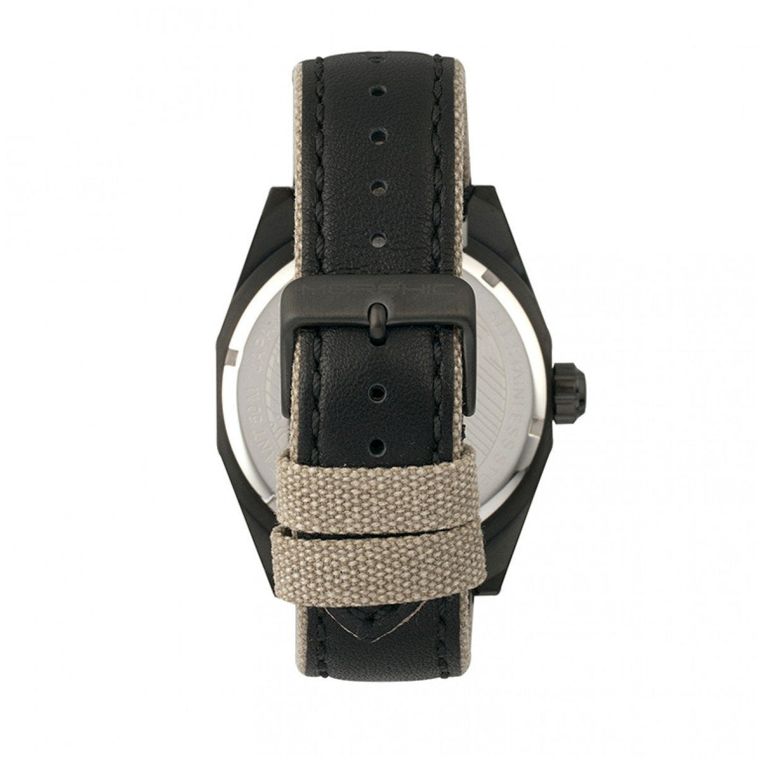 Morphic M59 Series Leather-Overlaid Canvas-Band Watch