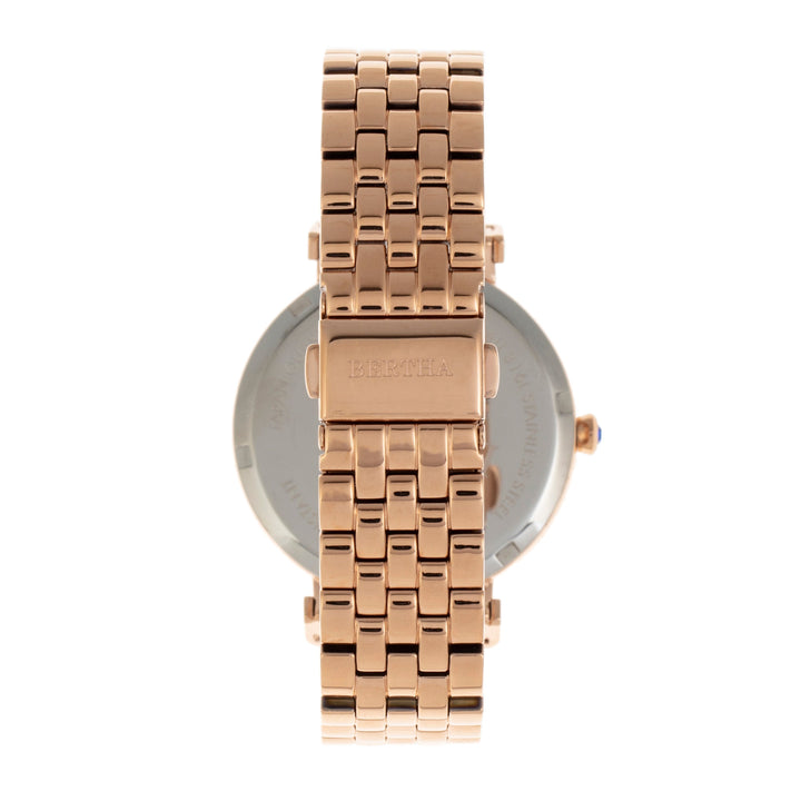 Bertha Emily Mother-Of-Pearl Bracelet Watch - Rose Gold
