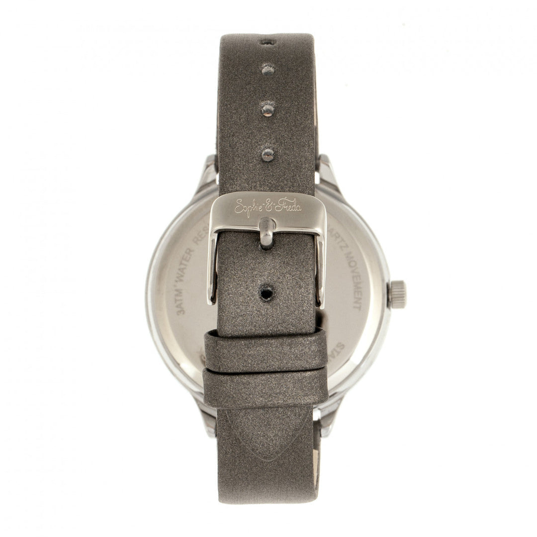 Sophie & Freda Rio Grande Leather-Band w/Swarovski Crystals - Silver/Grey