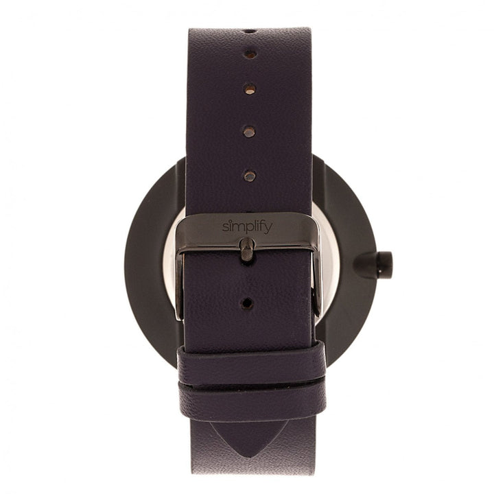 Simplify The 3000 Leather-Band Watch