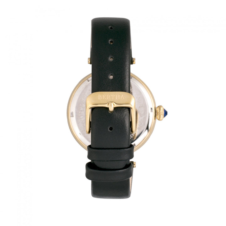 Bertha Rosie Leather-Band Watch - Gold/Black