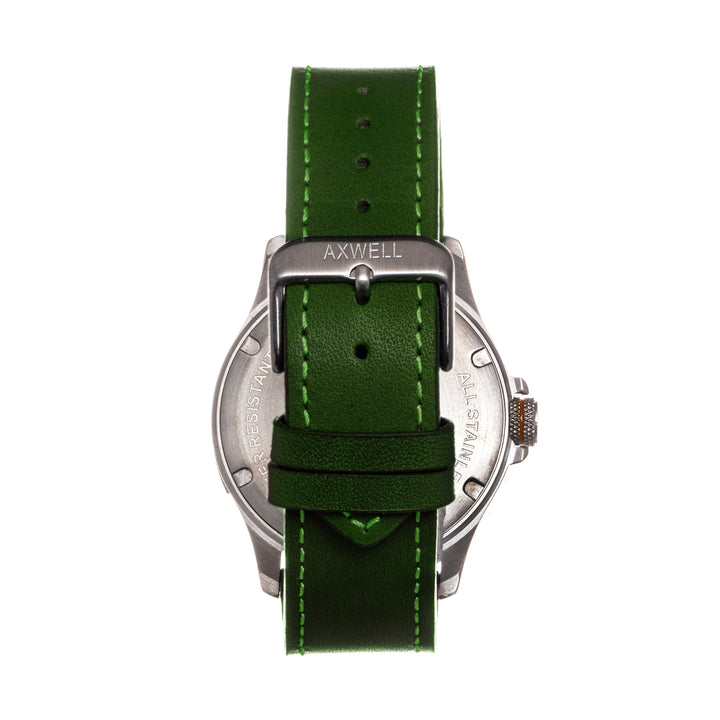Axwell Blazer Leather Strap Watch - Green