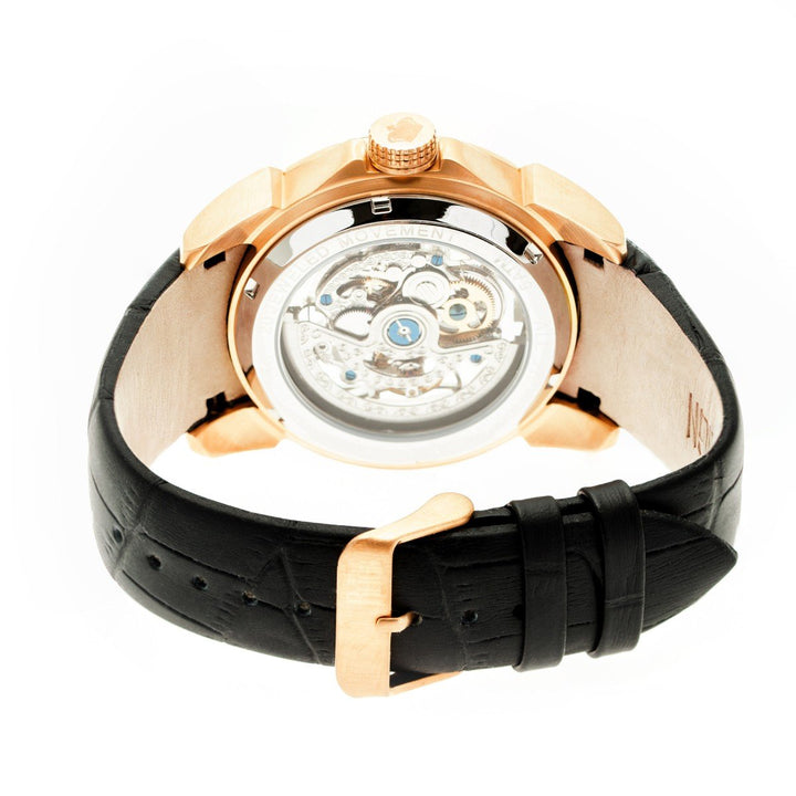 Reign Optimus Automatic Skeleton Leather-Band Watch