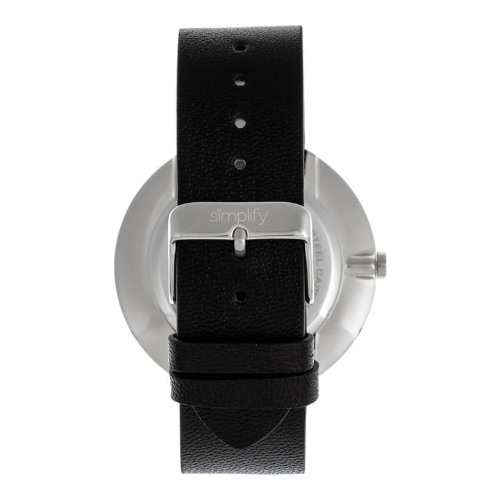 Simplify The 6400 Leather-Band Watch w/Date