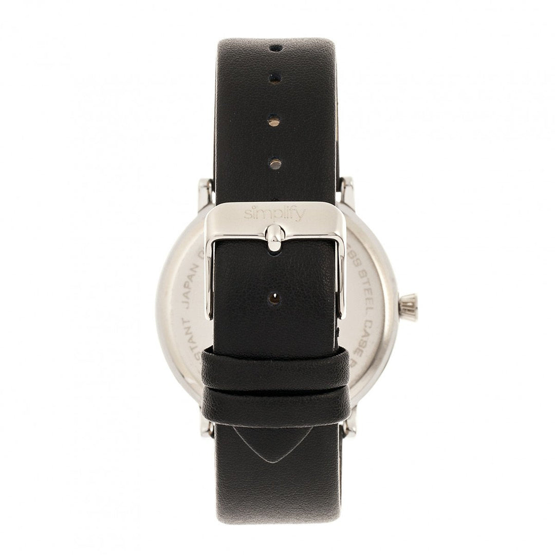 Simplify The 6200 Leather-Strap Watch