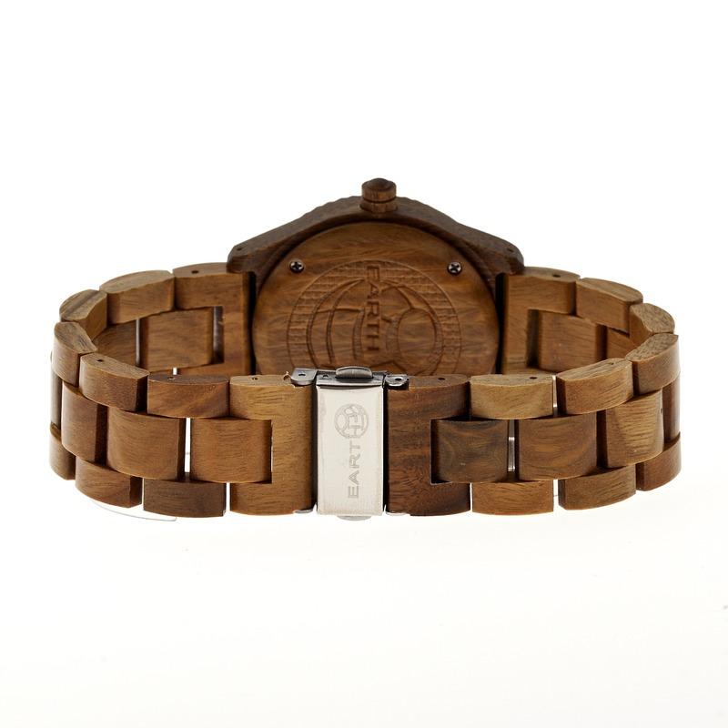 Earth Wood Pith Bracelet Watch w/Date