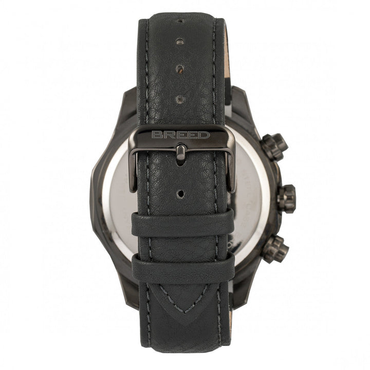 Breed Lacroix Chronograph Leather-Band Watch