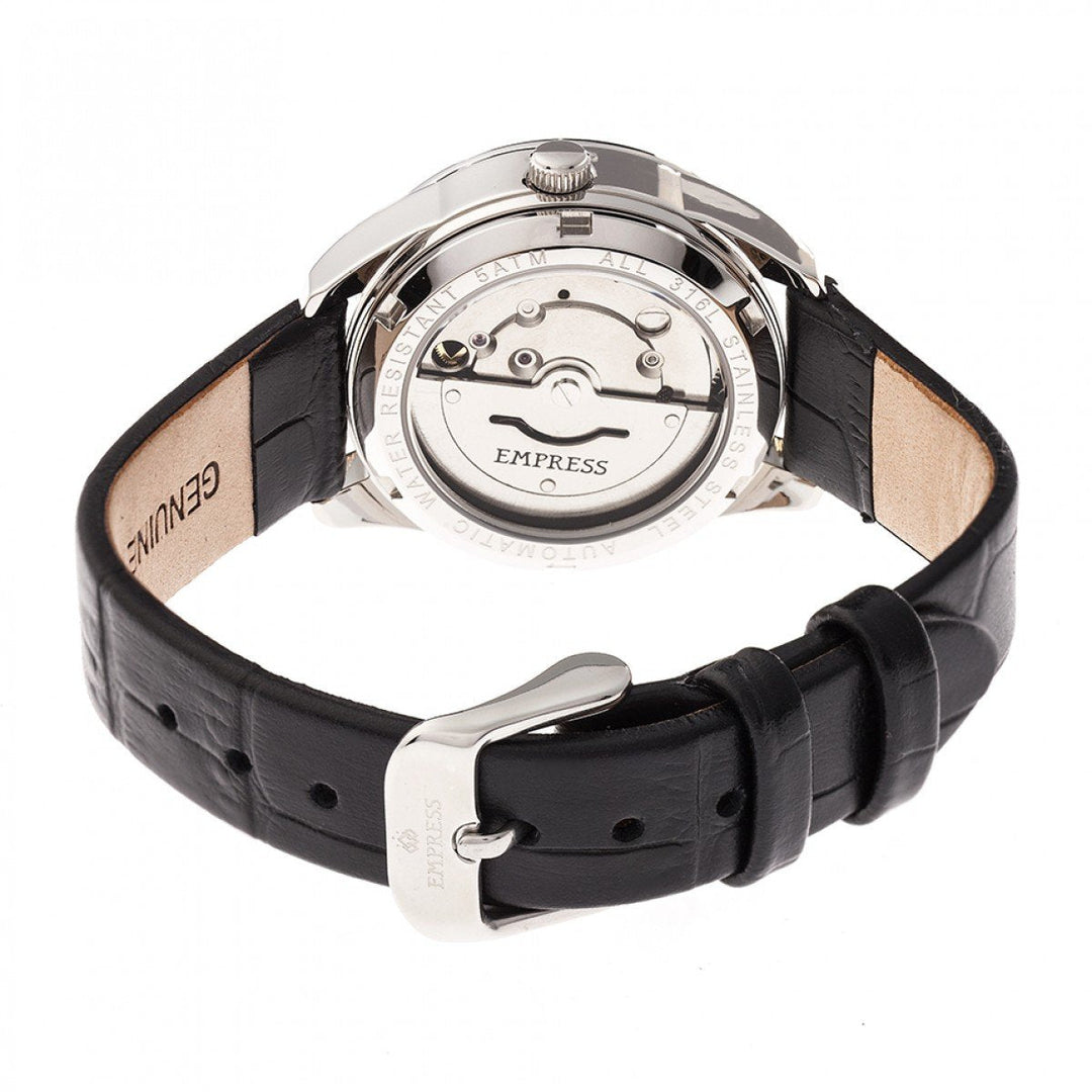 Empress Messalina Automatic MOP Leather-Band Watch w/Date