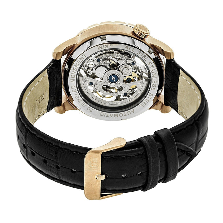 Reign Xavier Automatic Skeleton Leather-Band Watch