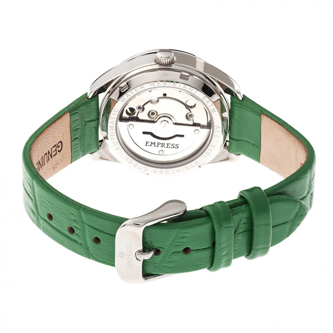 Empress Messalina Automatic MOP Leather-Band Watch w/Date