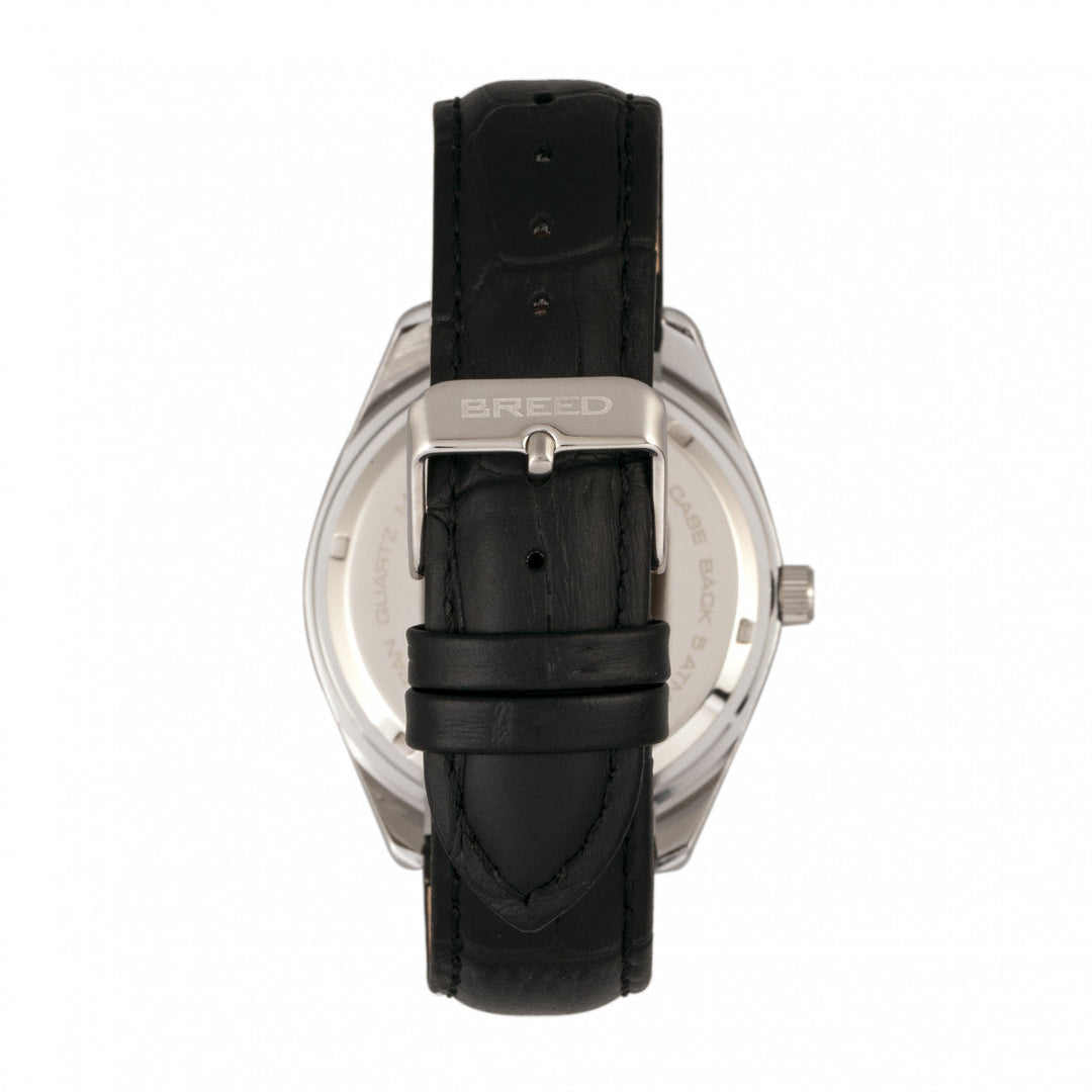 Breed Louis Leather-Band Watch w/Date