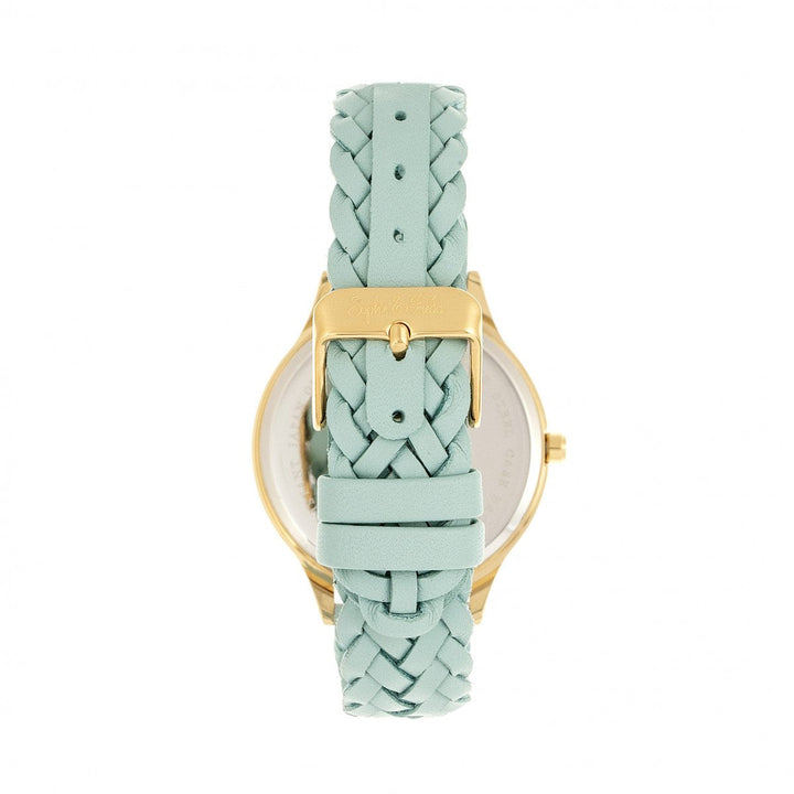 Sophie & Freda Tucson Leather-Band Watch w/Swarovski Crystals