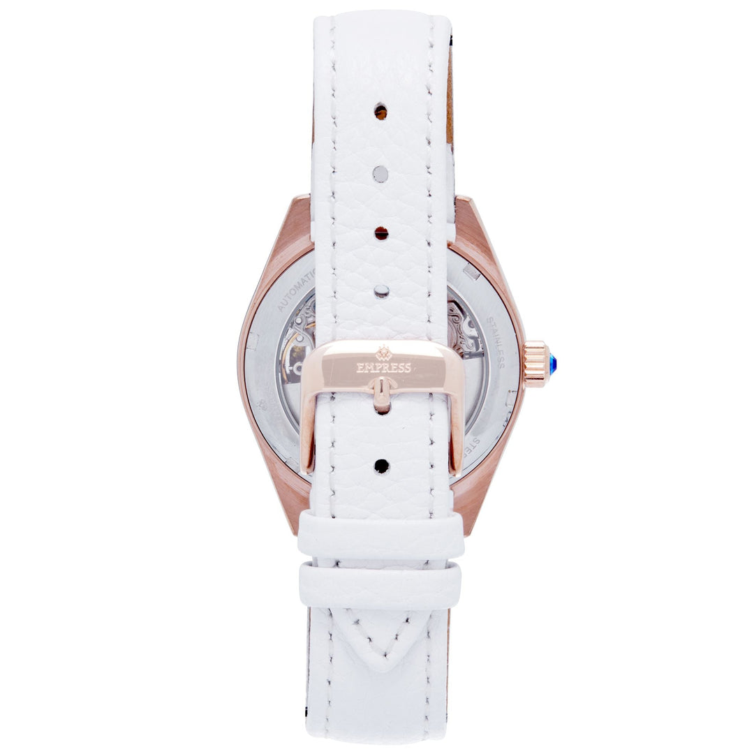 Empress Magnolia Automatic MOP Skeleton Dial Bracelet Watch