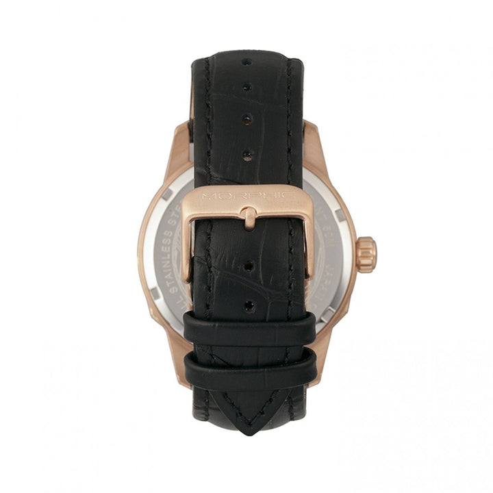 Morphic M56 Series Leather-Band Watch w/Date
