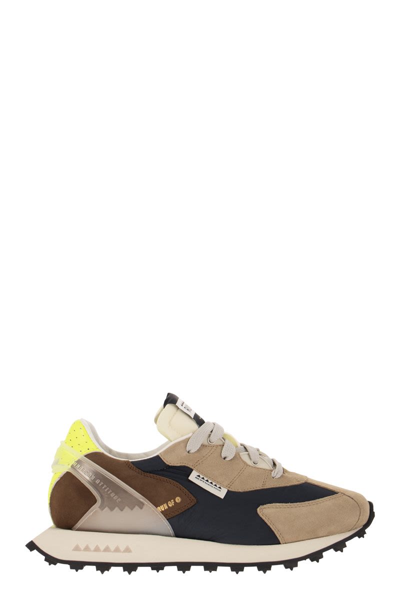 BARRIO M - SNEAKERS SUEDE, CANVAS AND LEATHER