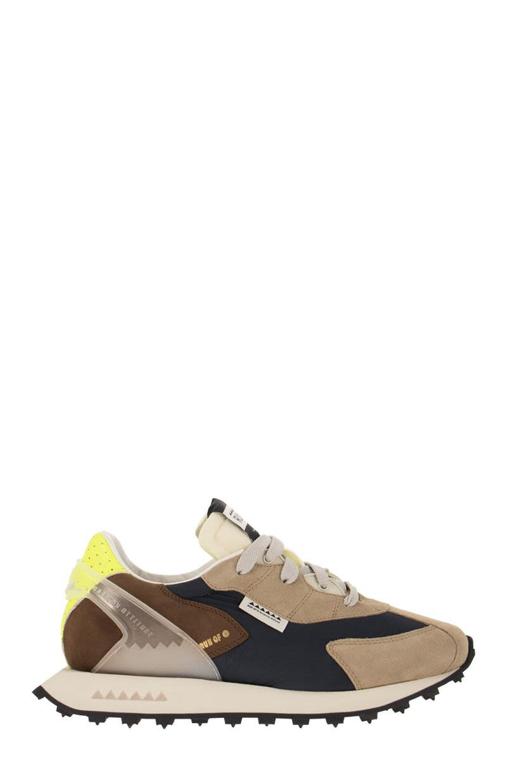 BARRIO M - SNEAKERS SUEDE, CANVAS AND LEATHER