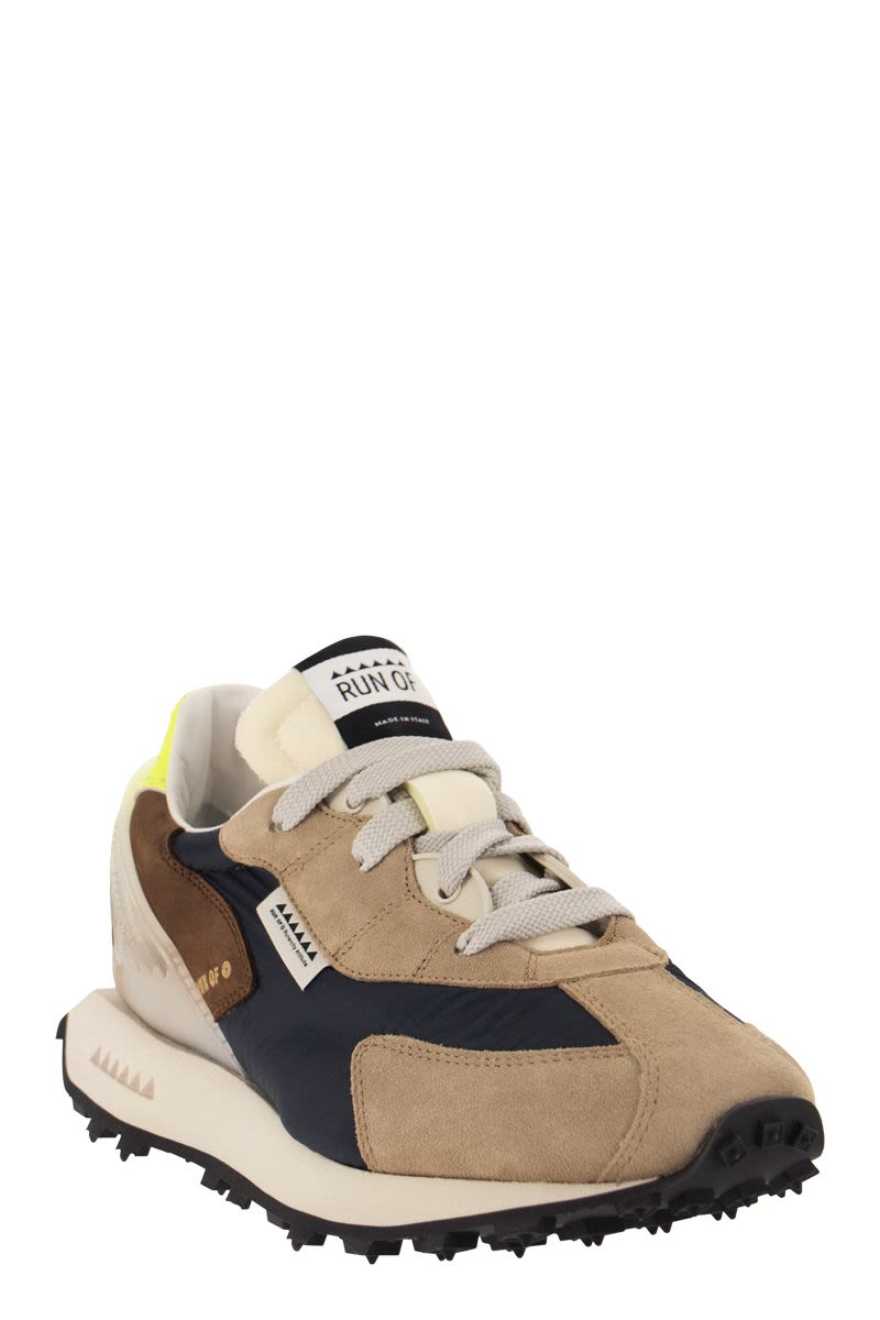 BARRIO M - SNEAKERS SUEDE, CANVAS AND LEATHER
