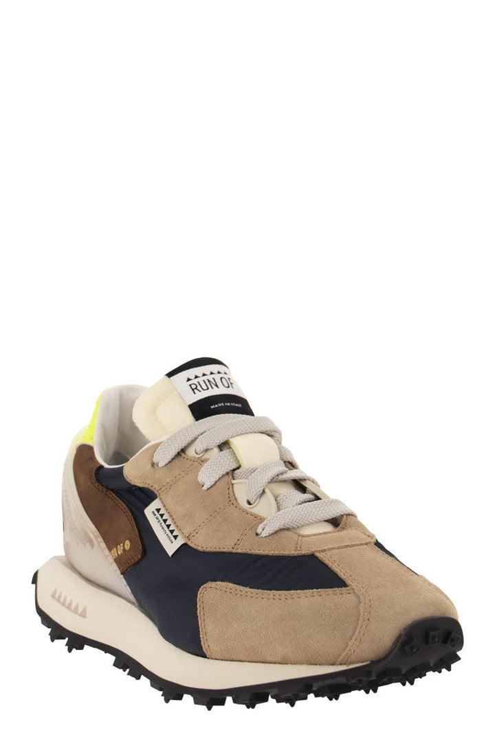 BARRIO M - SNEAKERS SUEDE, CANVAS AND LEATHER