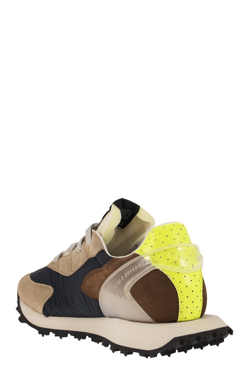 BARRIO M - SNEAKERS SUEDE, CANVAS AND LEATHER
