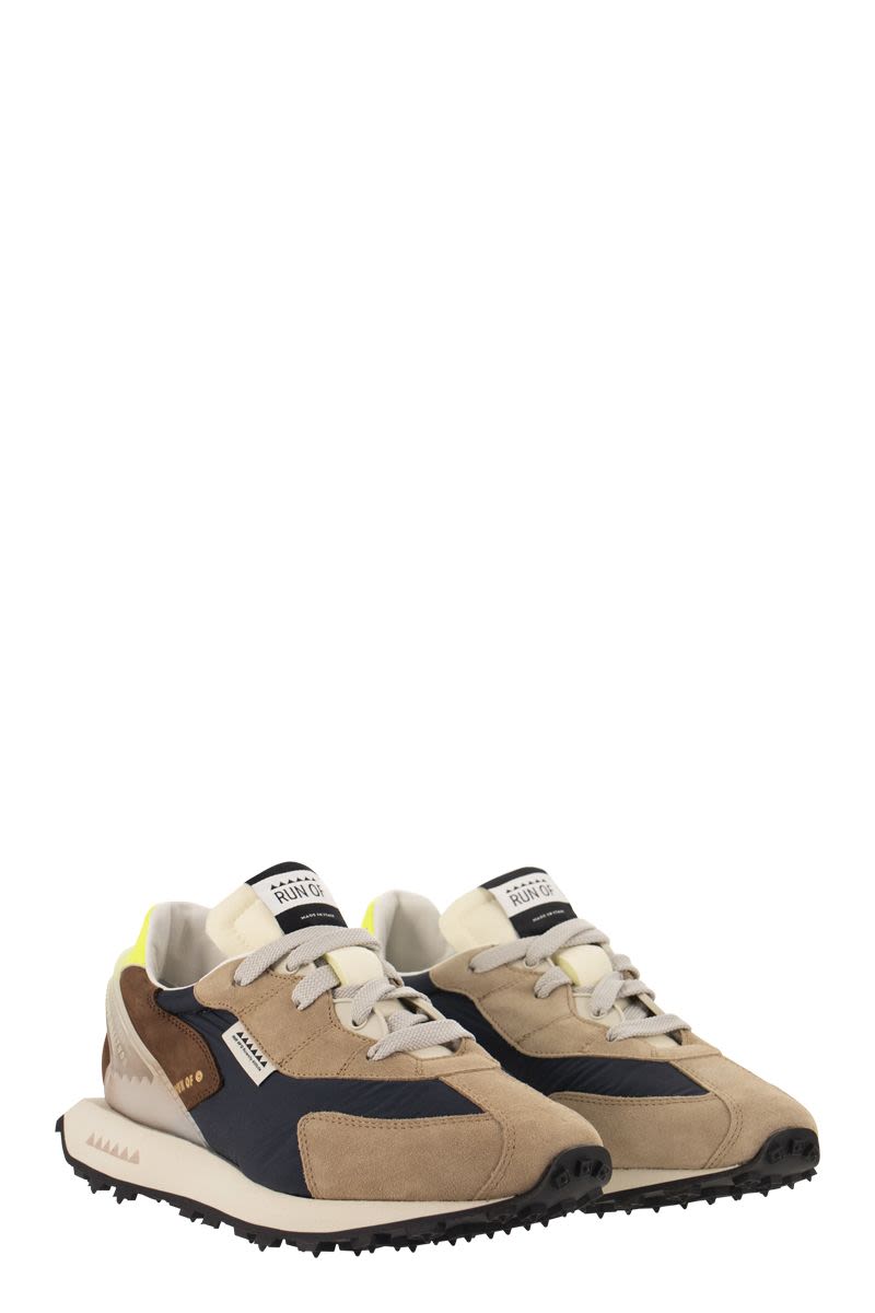 BARRIO M - SNEAKERS SUEDE, CANVAS AND LEATHER