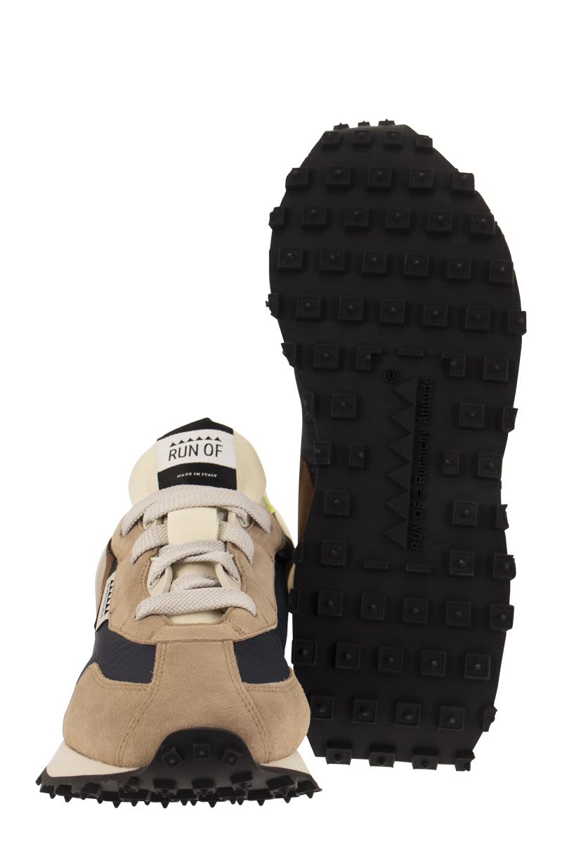 BARRIO M - SNEAKERS SUEDE, CANVAS AND LEATHER
